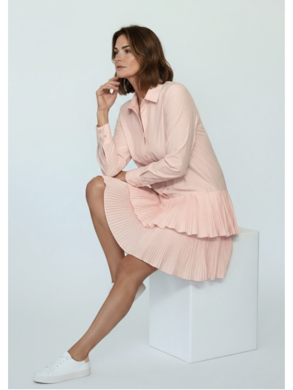 10 Crosby Derek Lam Stirling Plisse Mini Dress - Picture 15 of 15